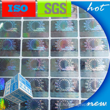 Tamper Laser 3D Hologram Label warqad yar